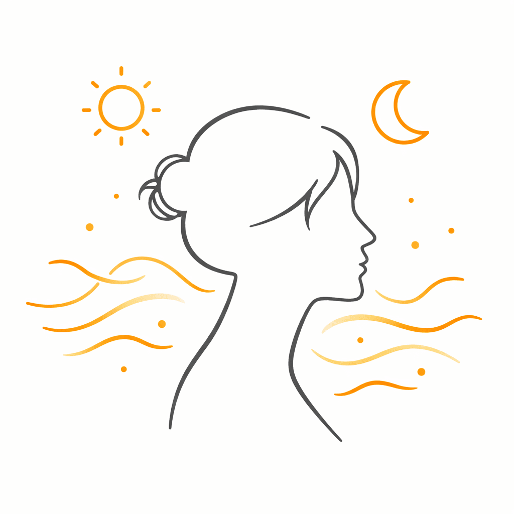 Illustration symbolique des changements liés à la ménopause