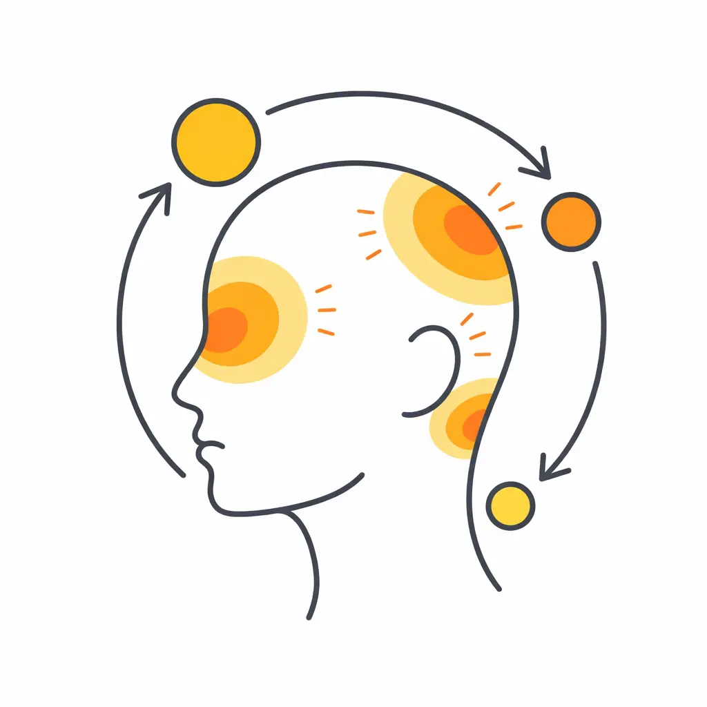 illustration migraine cycle hormonal