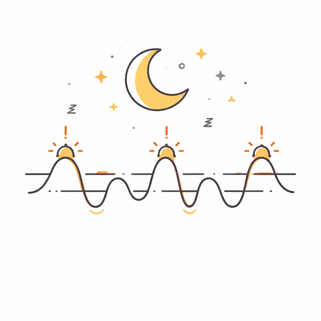 illustration sommeil fragmenté réveils