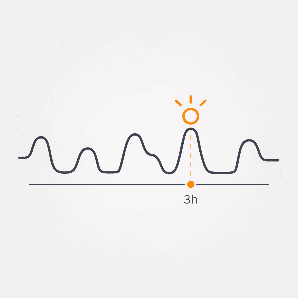 illustration cycles du sommeil avec réveil nocturne vers 3h du matin
