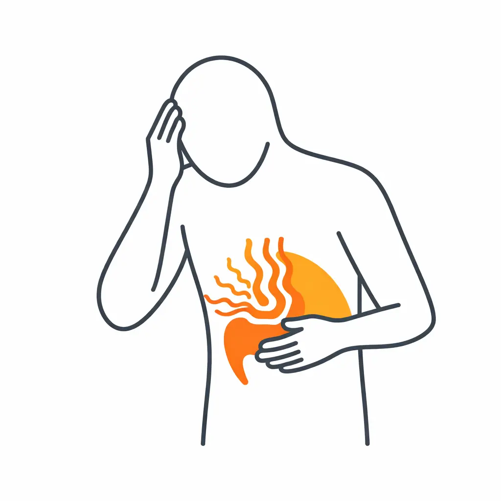 illustration nausées stress estomac