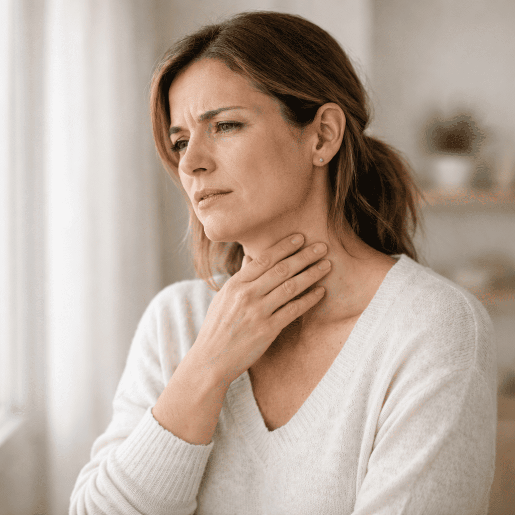 sensation gorge serrée liée au stress