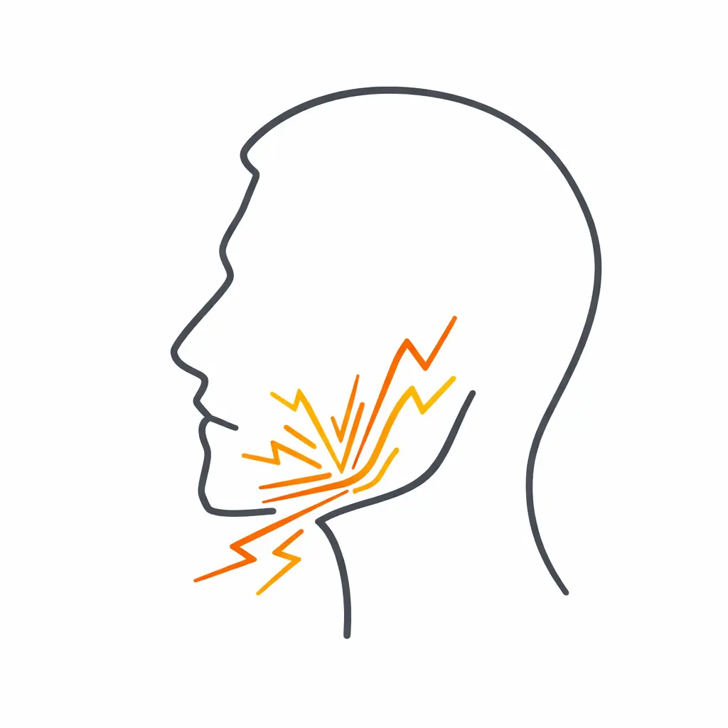 illustration tension mâchoire stress