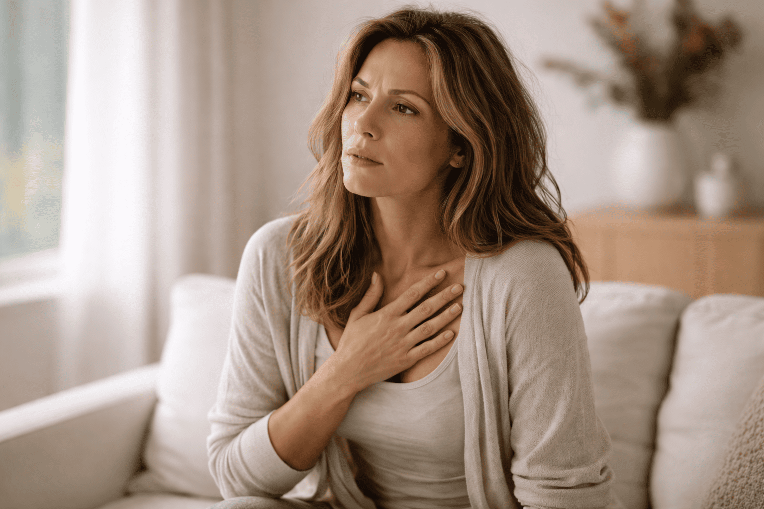 sensation oppression poitrine stress respiration difficile