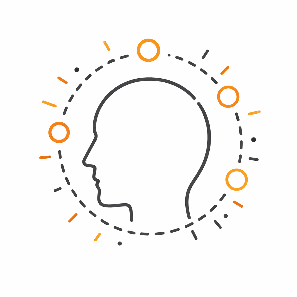 illustration pensées qui tournent en boucle