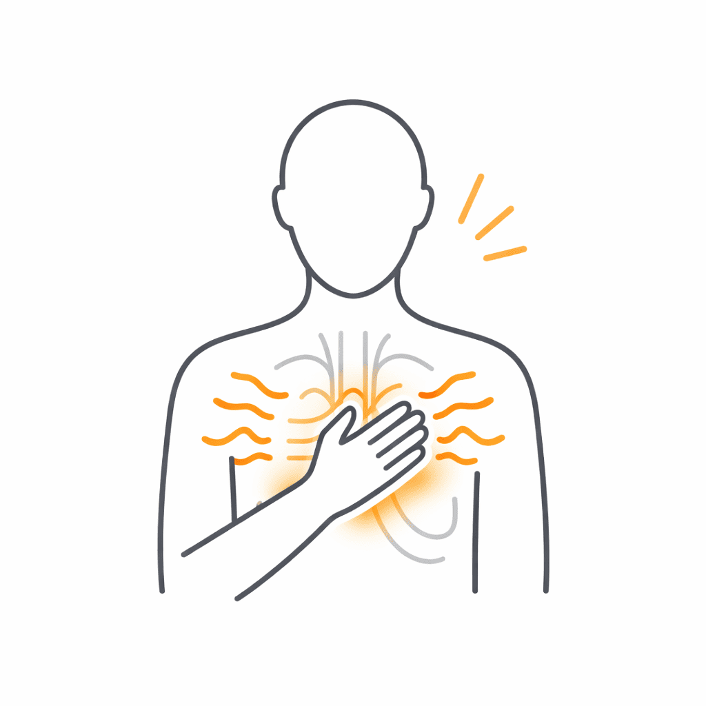 illustration respiration stress sensation d’étouffer