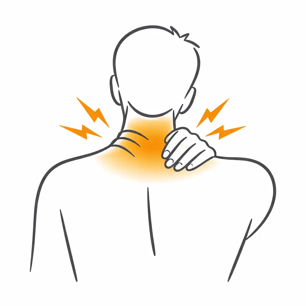 illustration tension nuque cervicales stress