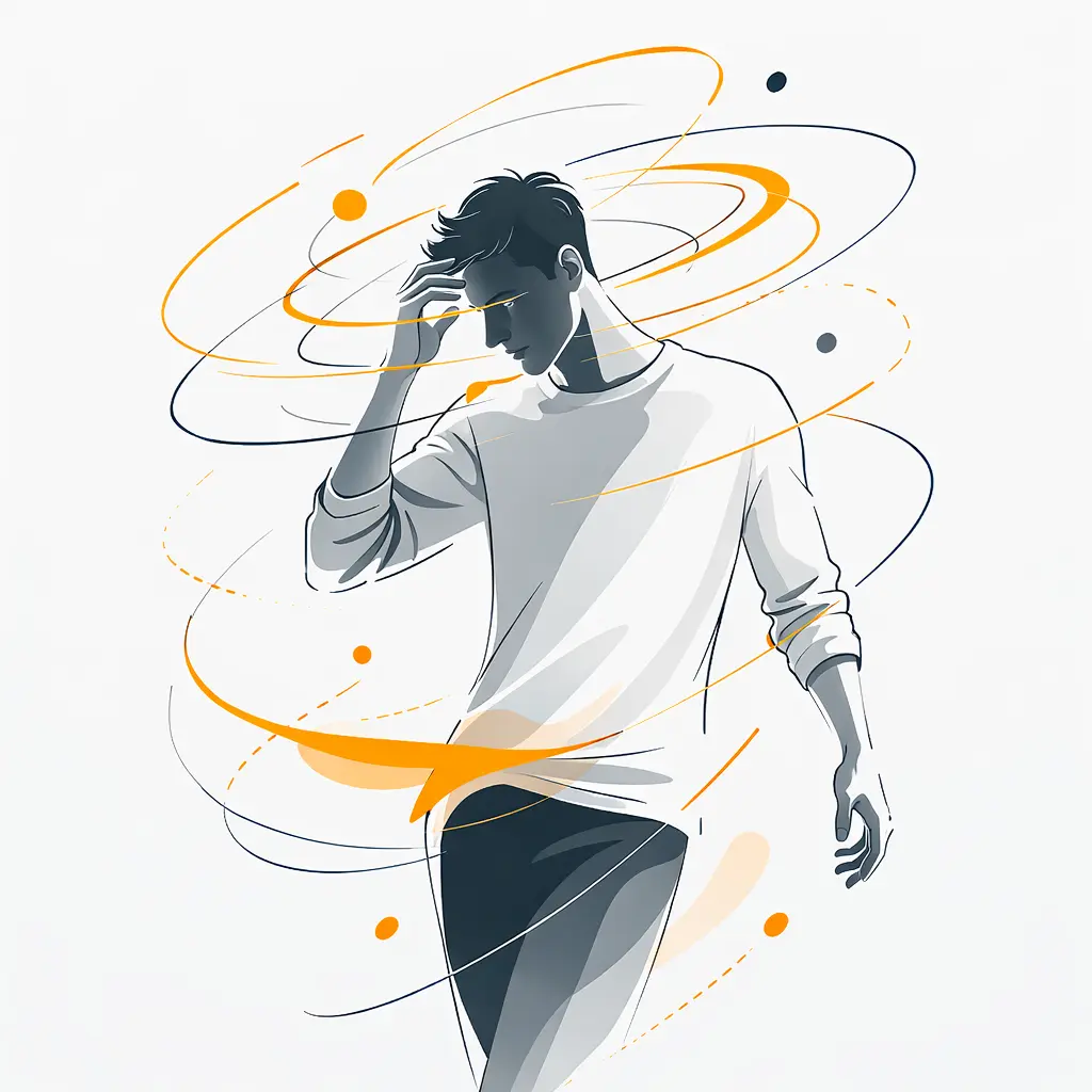 illustration vertiges stress équilibre